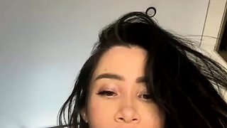 Lovely Amateur teen brunette masturbating outdoor