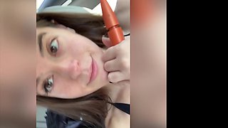 Beautiful brunette Abbie Maley gives great blow job in this pov video.