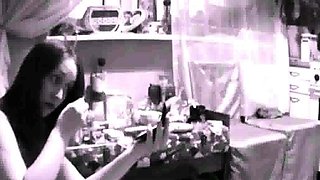 spy cam- naked stepmother puts on make up