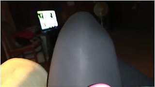 Teasing my nipples and clit while smoking