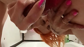 Dildo in Asshole in Shower