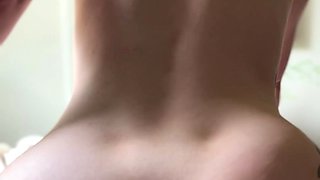 POV blowjob footjob handjob with Karla Kush eating cum