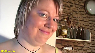 Extreme horny monster boob milf alone at home