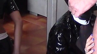 MILF Playing with Cream, Puts It in Her Mouth and Pussy to Make Her Husband's Cock Creamier