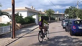 Public Nudity: Up-Skirt, No Panties Bike Ride