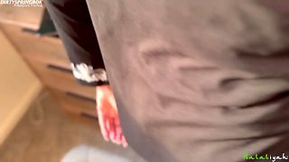Tries Not to Swallow Her Stepbrothers Cum