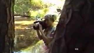 Horny French couple fuck in the woods.