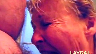 Old Lady Gives a Blowjob