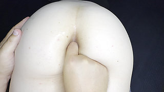 Big glass plug in my little bottom!
