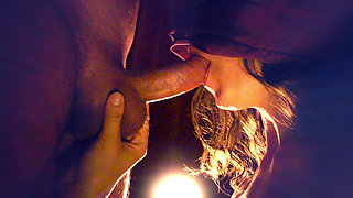 She Swallows It All Till to the Last Drop. the Slowest and Most Sensual Blowjob Ever