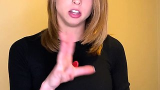 Blonde teen in solo action with her pussy