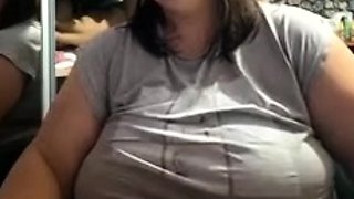 Cute curly brunette solo webcam masturbation
