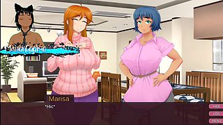 Milfs - Amanda came to visit and Marisa wants to give a hand job and kiss