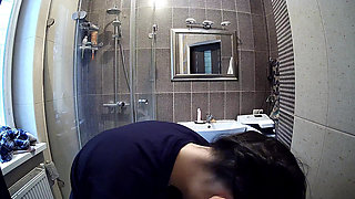 Stella About to Shower Fully Naked - Real Amateur Voyeur