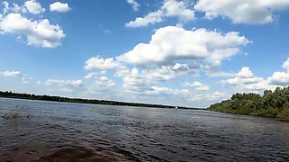Big-Ass Blonde's Naked Walk on a Paddleboard