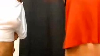 Arab and Latina Girls Flash in Public Places