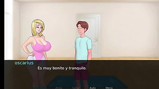 Stepmom Fucks in the Bathroom - Big Natural Tits POV