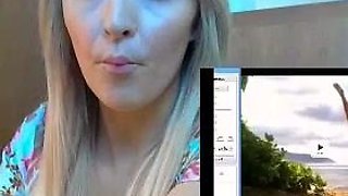 Cute amateur brunette naughty in solo jerking show on camera