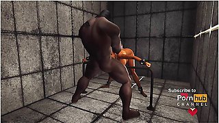 Tied-Up Ebony Beauty Ready for Rough Anal