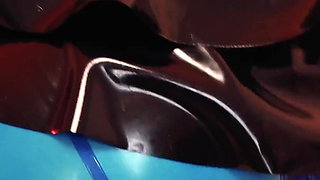 Latex strap-on lesbian domination
