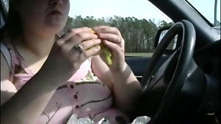 Huge Tits Wife Eats Burger and Fries and Drinks - Titty Gains