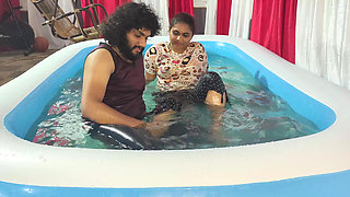 Mallu Couple Swimming Pool Fuck with Blow Job