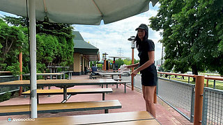 Risky Sex in a Restroom, Fucked a Mcdonald's Employee Over Spilled Fanta!