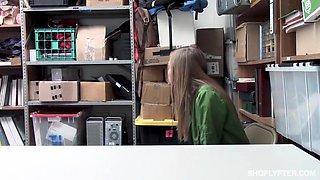 Cute Petite Blonde Got Caught Stealing