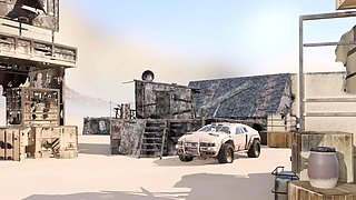 Futanari Taryn Claims Her Toy in Desert Wreckage Shelters
