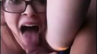 Justamber blowjob: Babe, Fansly  Deep Throat Porn