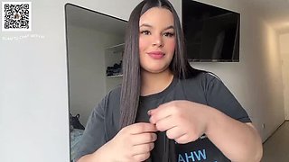 Bubbly Teen Try On Haul Shows Huge Natural Tits & Cleavage