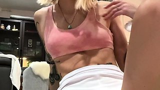 Blonde teen Sierras first erotic masturbation video