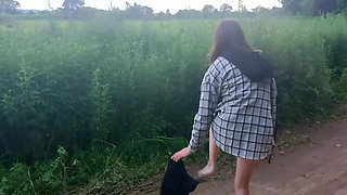 I Undress by the Roadside and Touch My Pussy