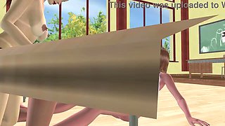 Cool Woman Bangs T-girl Backside While Transgender princess Inhales Another in 3 DIMENSIONAL 3some Hentaiv