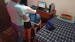 Hot Brunette Wife Gets BBC From Behind While Talking To Friend - Cuckold Interracial Fuck