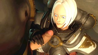 Rough anal, handjob cum, warhammer 40k