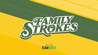 Familystrokes - naughty blondie vixen spreads her lengthy legs and lets messy grandfather loves her vagina