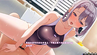 Hentai Game - Happiness Double Room - Mature Silver Babe Enjoys Steamy Bath Sex & Intimate Nighttime Fucking - Free Mode
