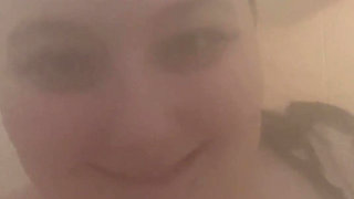 BBW Plays in the Shower