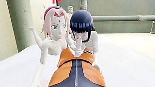 Sakura, Hinata, and naruto [Goodhozeman]