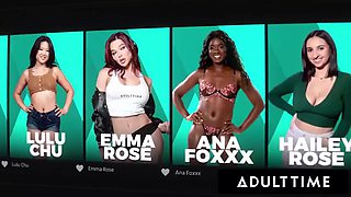 ADULT TIME - Femdom MILF Reya Lovenlight Disciplines Bratty 18 yo Emma Rosie! HOT LESBIAN MASSAGE!