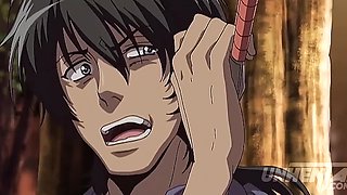 Old monks tied her up and fucked from both sides