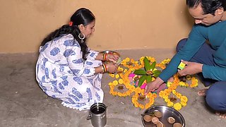 Indian Puja Bhabhi Having Sex On Diwali After Celebration Hardcore Having Blowjob60fps - Striptease