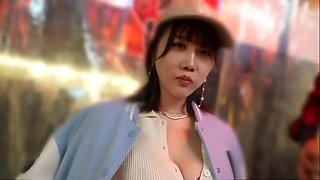 ふわふわHカップ巨乳美女が授乳手コキとパイズリの後に、 M字開脚で潮吹き