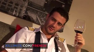 Flight Attendant Orgy: Hardcore DP with Yasmine Lafitte & Miss Caresse