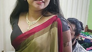 BDSM both hand tied and blindfolded in saree by vaishnavy and Sharun Raj, Mallu couple hot bdsm ass and boobs kiss romance