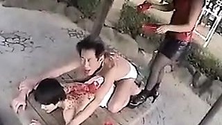 Old japaness goddess brutal punichement crying slave