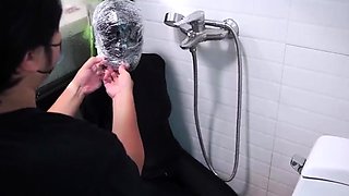 Wet zentai breathplay