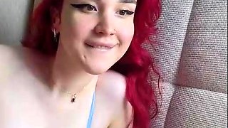 Big boob brunette masturbates on webcam