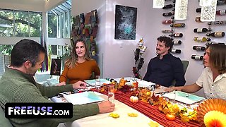 Freeuse Wanksgiving: Three Cocks, One Milf